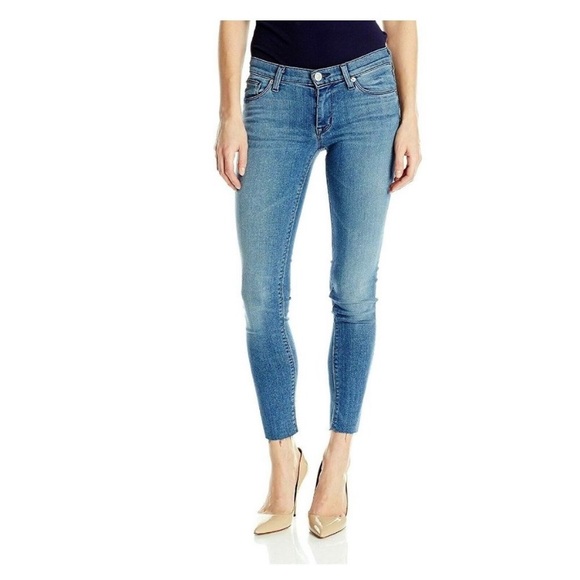 HUDSON JEANS ANKLE SUPER SKINNY W RAW HEM WOMENS SIZE 28